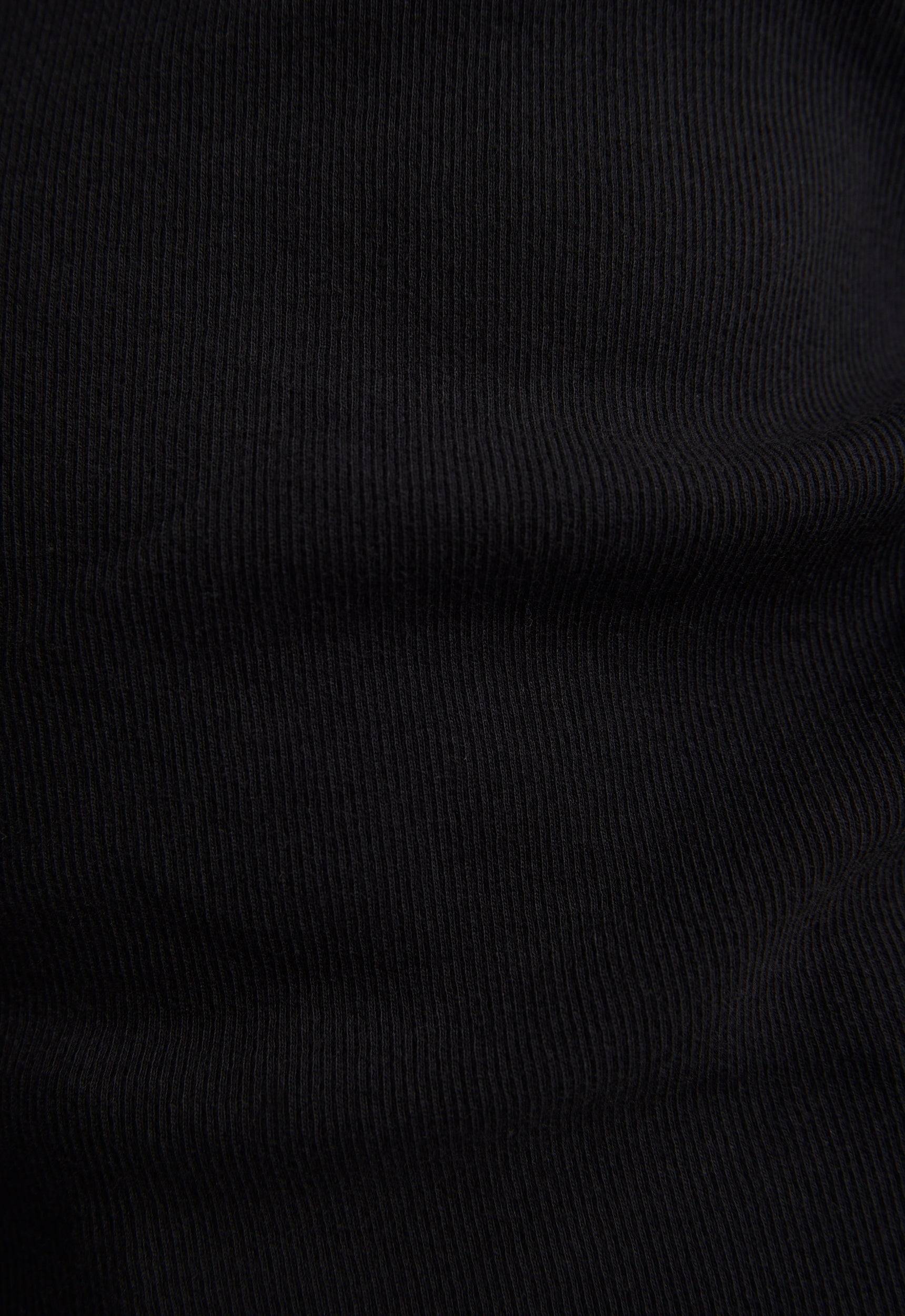 Jac+Jack MATER RIBBED COTTON TEE in Black